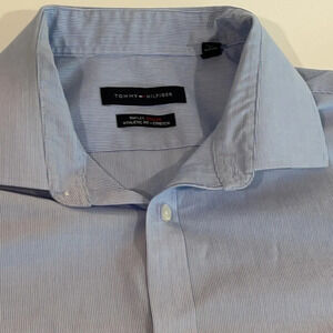 TOMMY HILFIGER THFLEX COLLAR ATHLETIC FIT STRETCH size 17 32/33